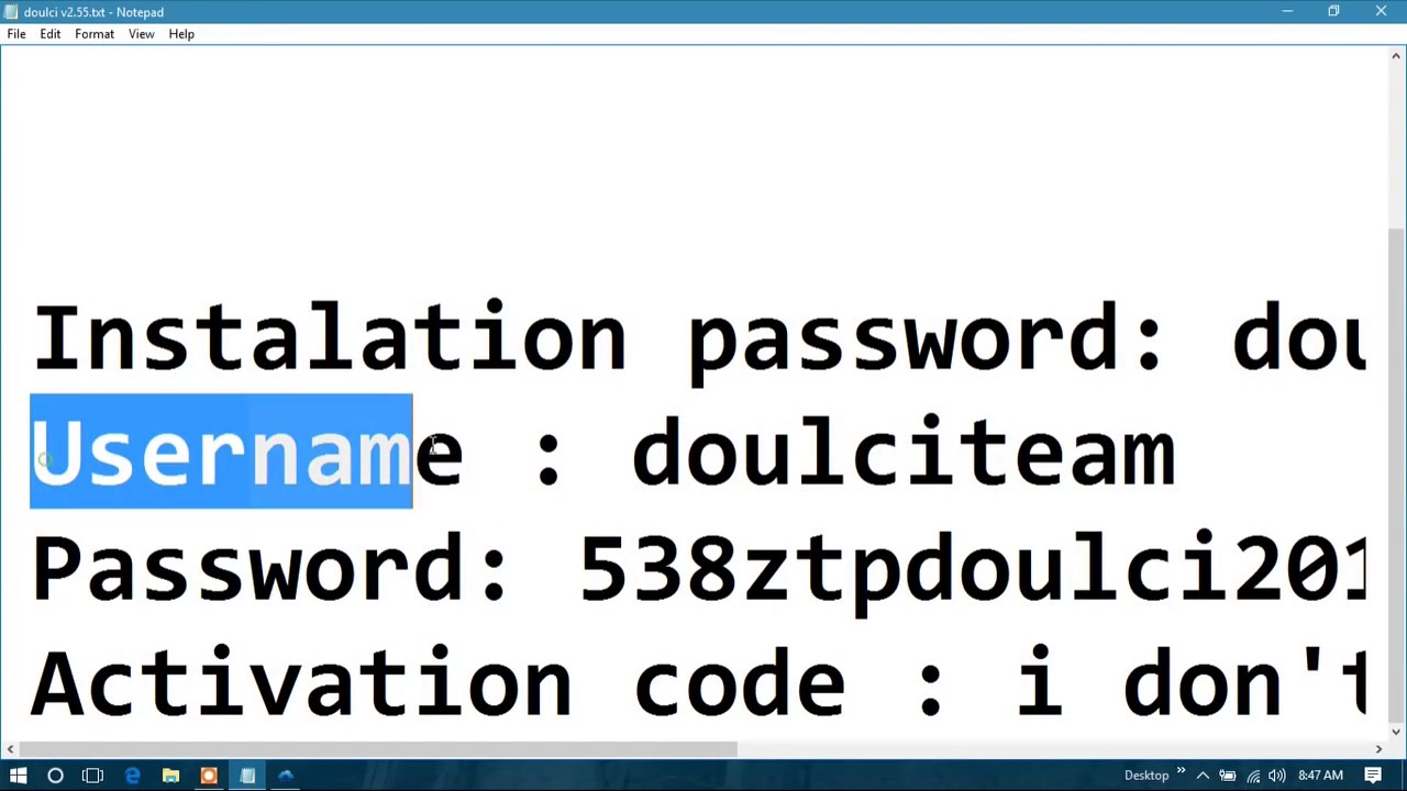 doulci activator username and password